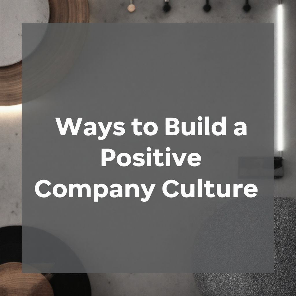 Ways to Build a Positive Company Culture